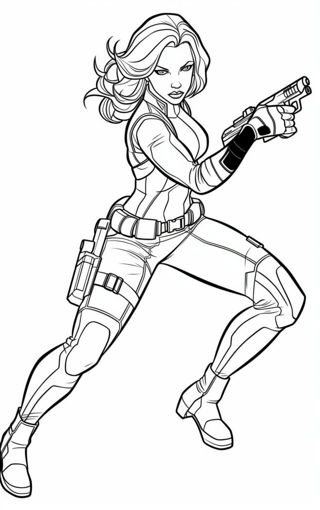 Black Widow Coloring Pages