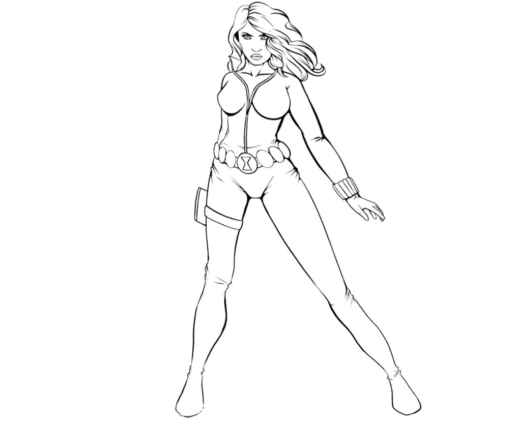 Black Widow Coloring Page