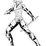 Black Widow Weapons Coloring Page