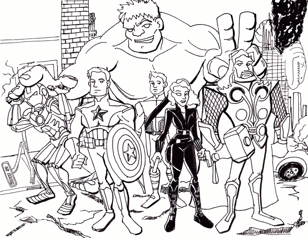 Cool Avengers Coloring Page