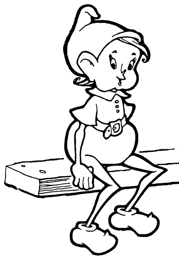 Elf On A Shelf Coloring Page