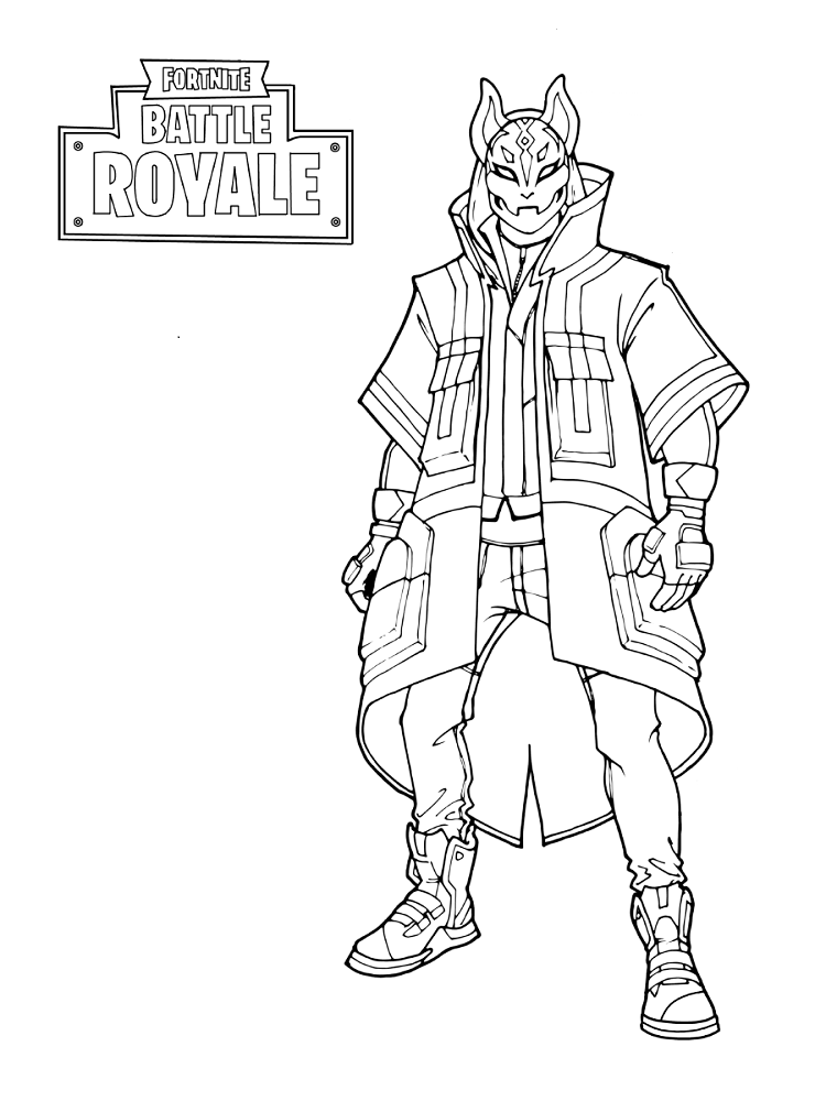 Fortnite Character Coloring Page