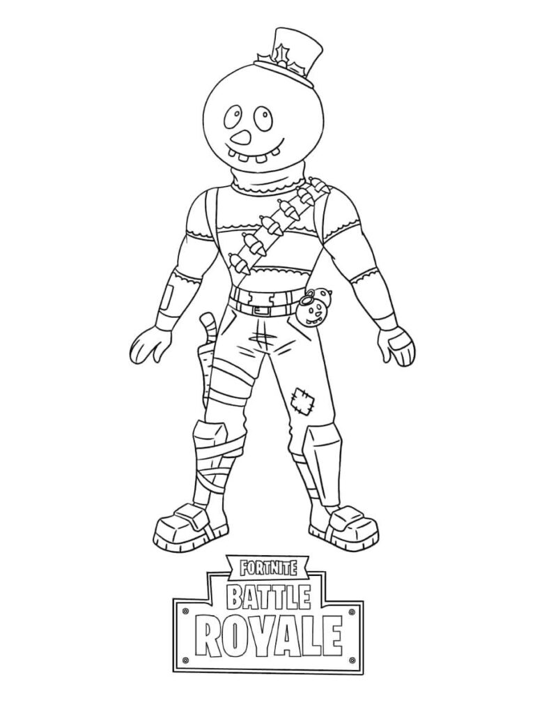 Frosty Fortnite Coloring Page