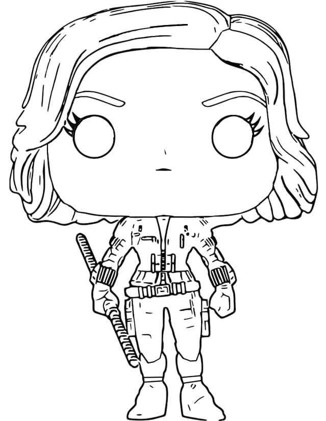 Funko Black Widow Coloring Page