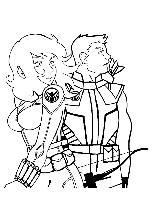 Hawkeye Coloring Pages