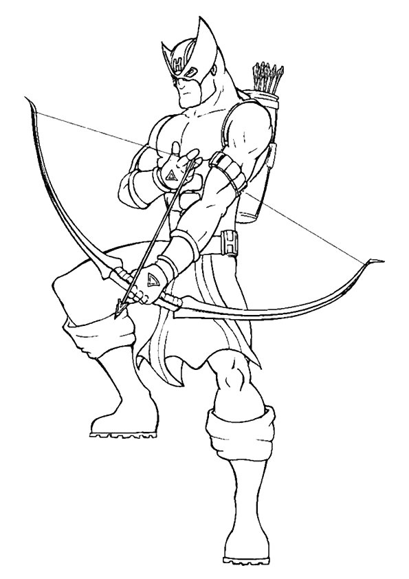 Hawkeye Coloring Sheet