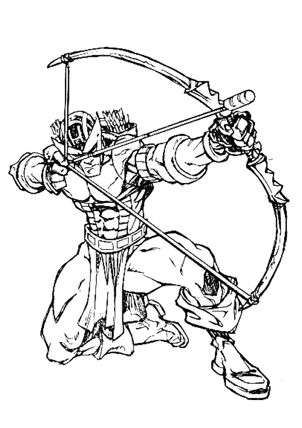 Hawkeye Good Shot Coloring Page