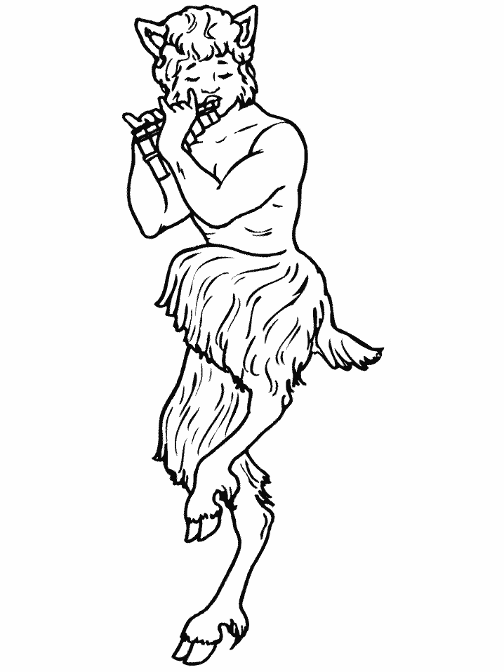 King Midas Satyr Coloring Page