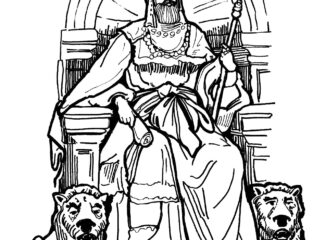 King Midas Throne Coloring Page