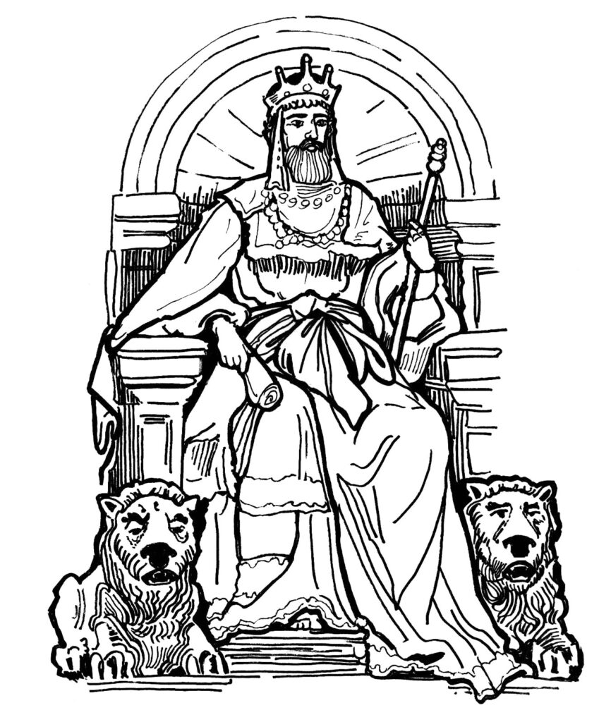 King Midas Throne Coloring Page