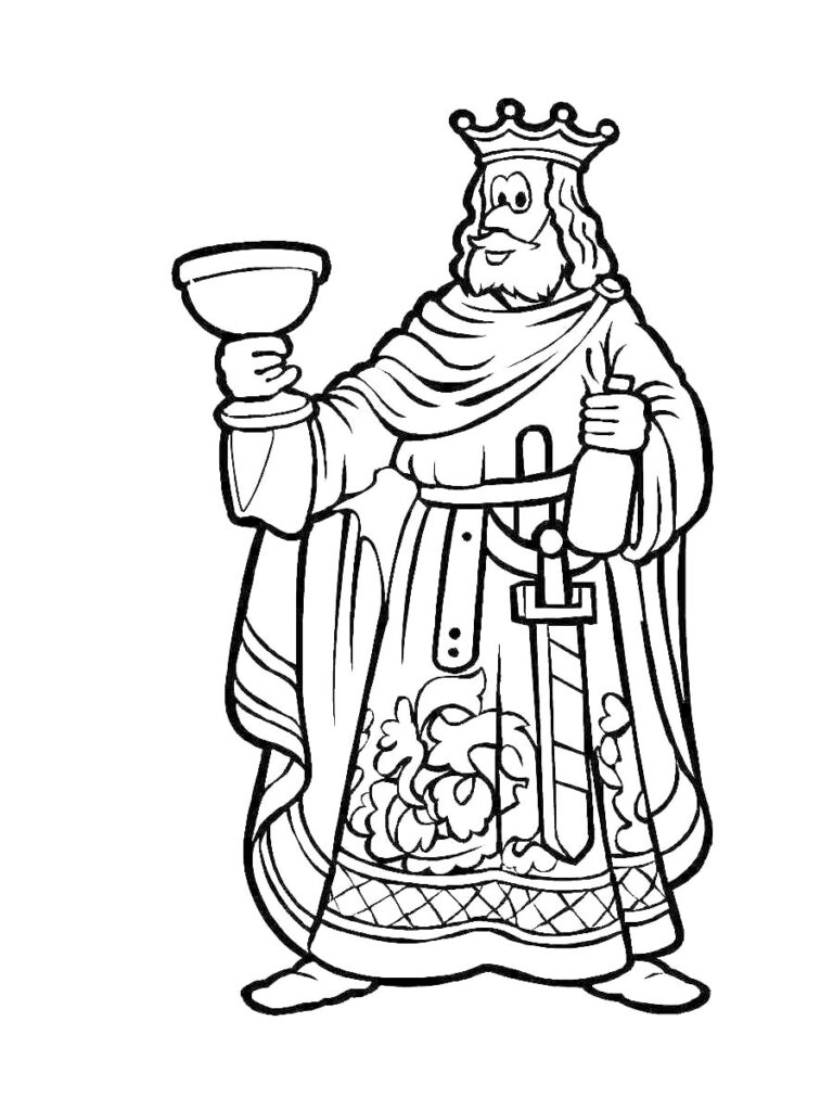 King Midas Wine Coloring Page