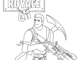 Pickaxe Fortnite Coloring Page