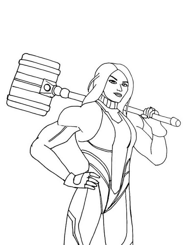 She Hulk Fortnite Coloring Page