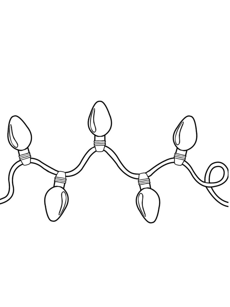 String Of Christmas Lights Coloring