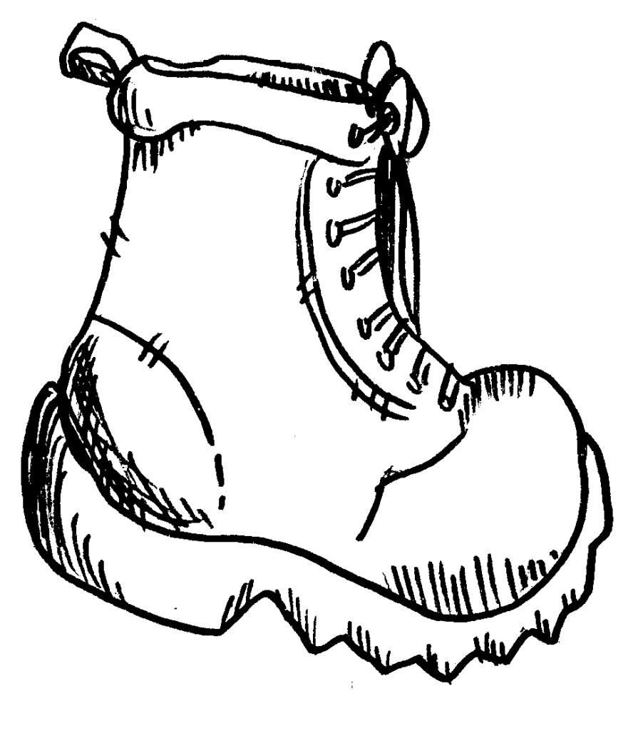 Winter Boot Coloring Page