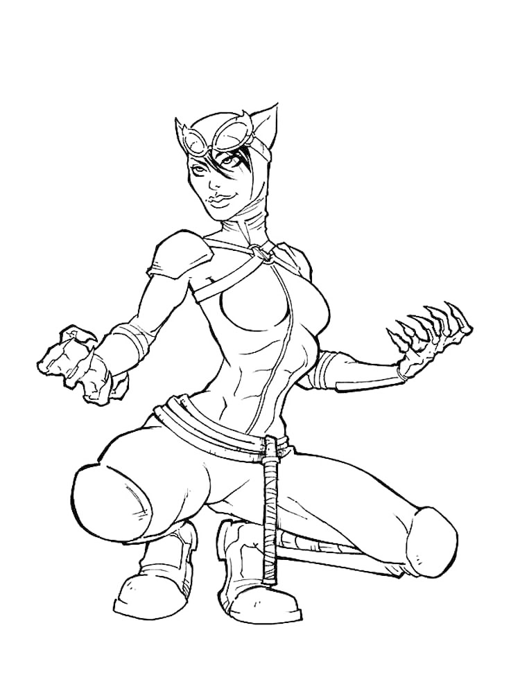 Catwoman Coloring Page