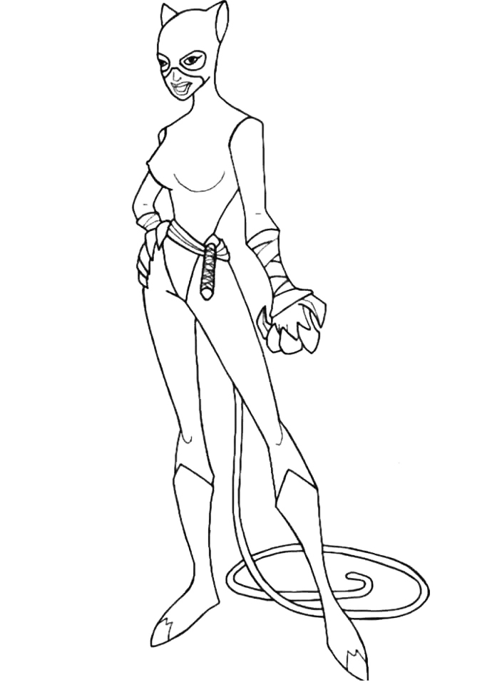 Catwoman Coloring Sheet