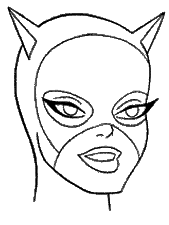 Catwomans Mask Coloring Page