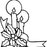 Christmas Candles Coloring Page