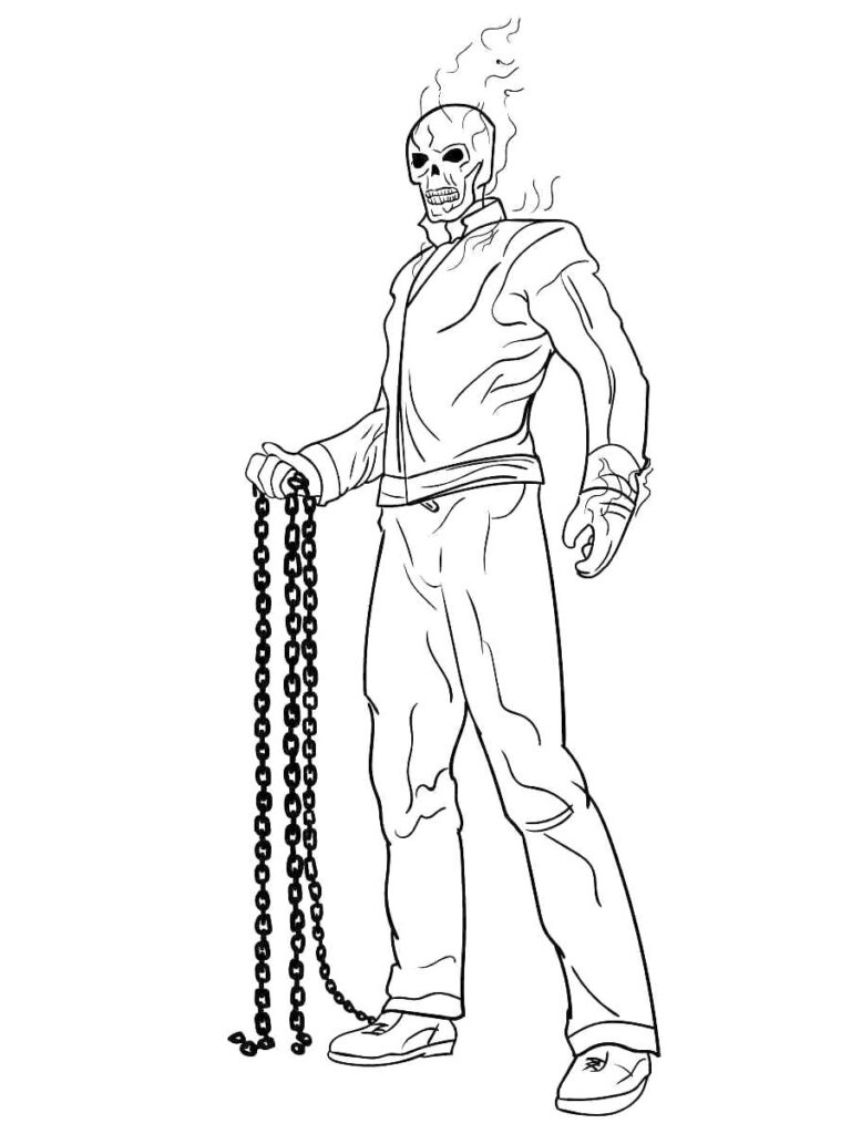 Ghost Rider Coloring Sheet