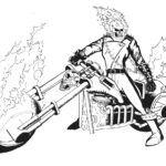 Ghost Rider Motorcyle Coloring Page