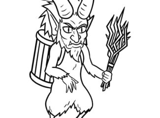 Krampus Coloring Sheet