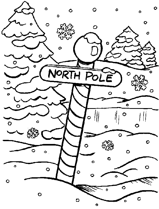 North Pole Coloring Page