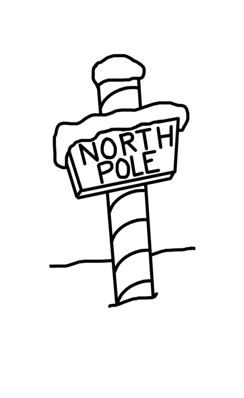 North Pole Coloring Sheet