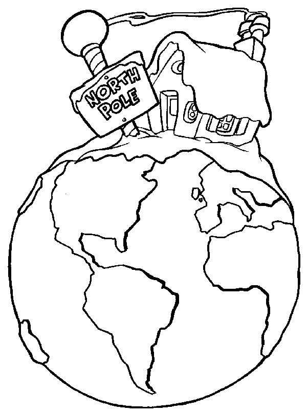 North Pole Location Coloring Page