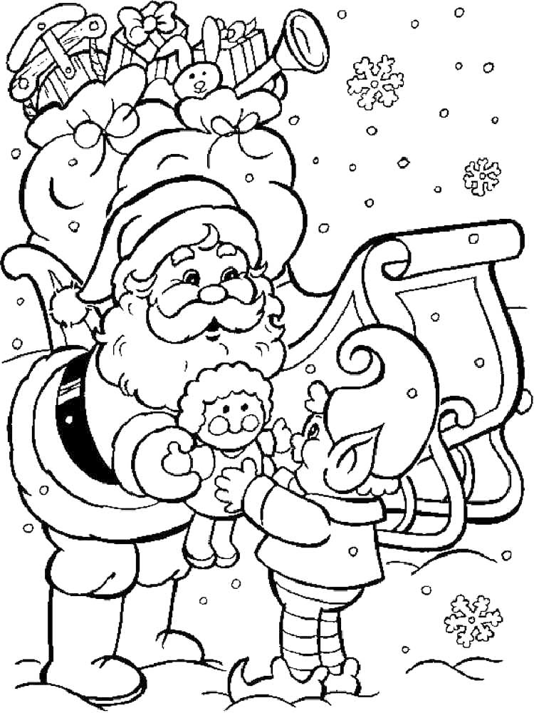 Santa Forgot Sallys Toy Coloring Page