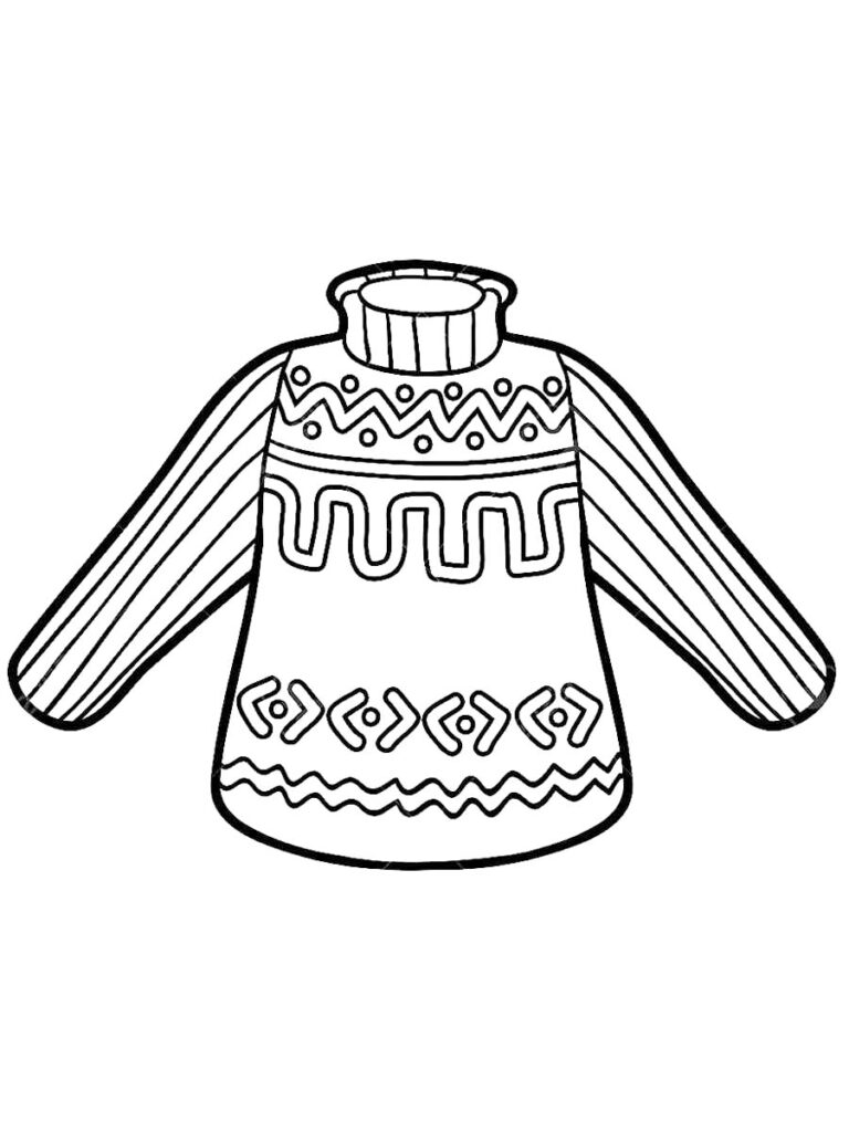 Ugly Sweater Coloring Page