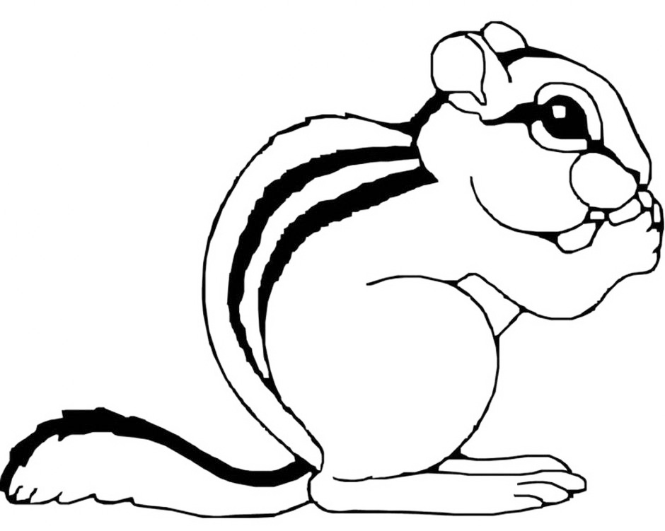 Chipmunk Coloring Page