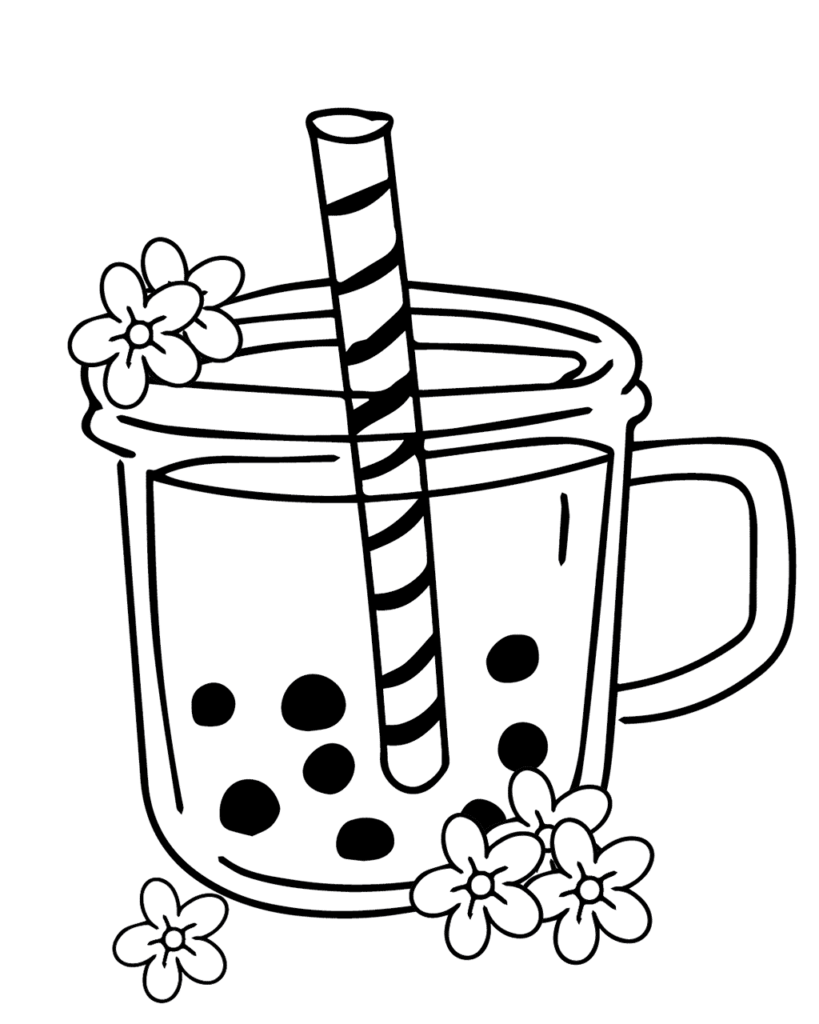 Boba Coloring Sheet