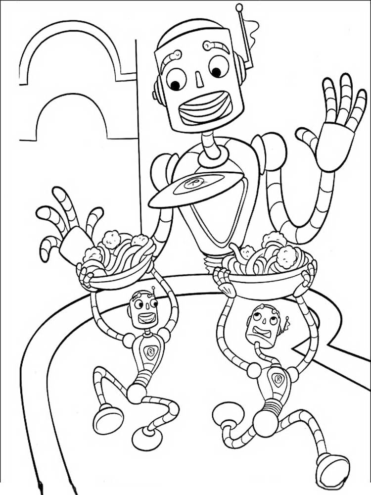 Carl The Robot Coloring Page