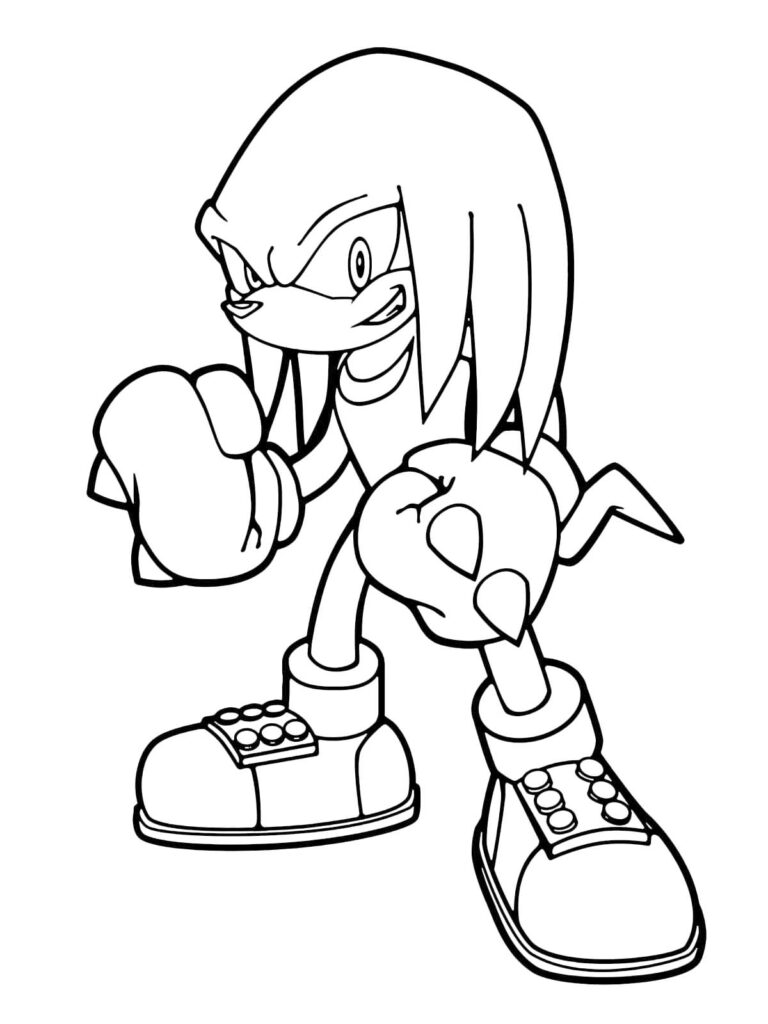 Cute Knuckles Coloring Page