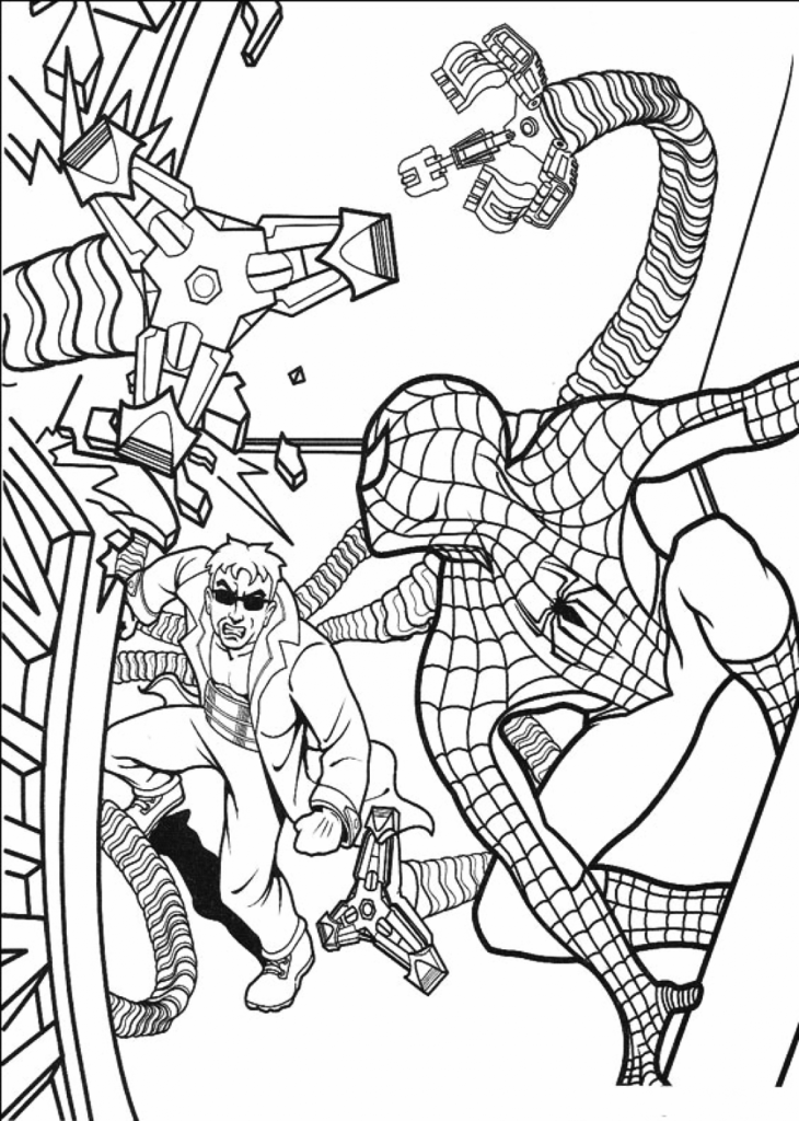 Dr Octopus Coloring Page