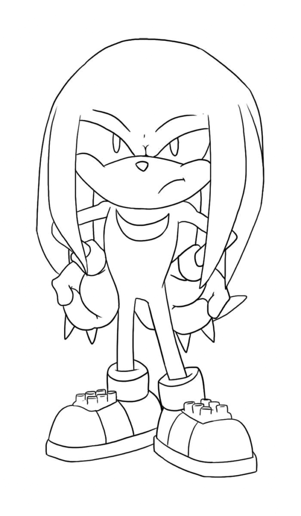 Knuckles Coloring Page