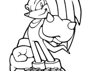 Knuckles Coloring Pages