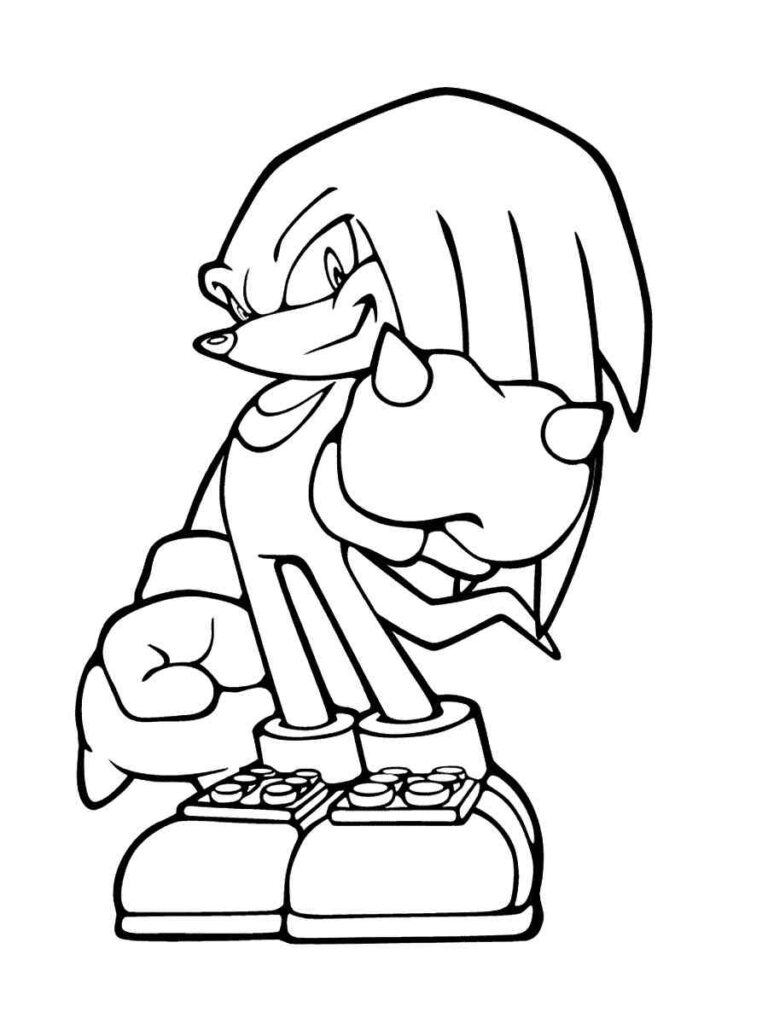 Knuckles Coloring Pages