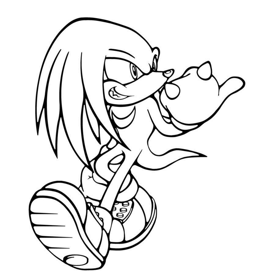 Knuckles Coloring Sheet