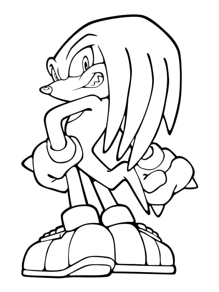 Knuckles Printable Coloring Page