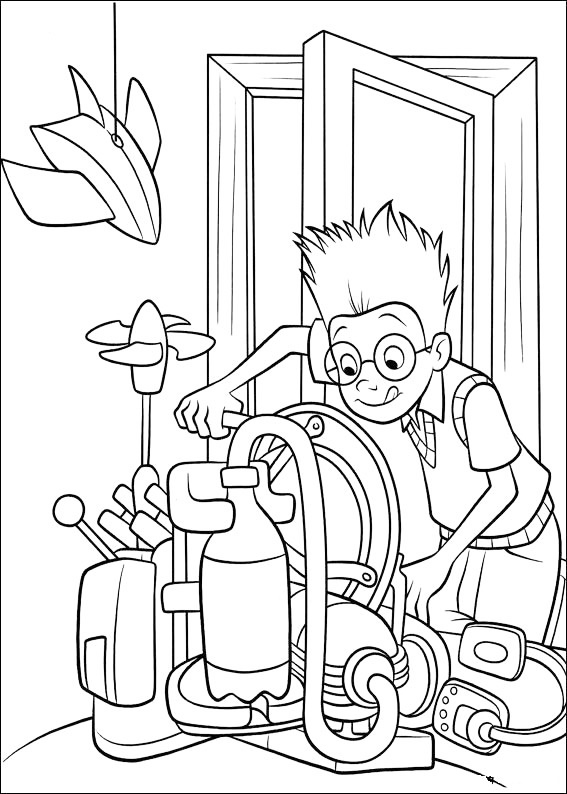 Lewis Building A Machine Coloring Page