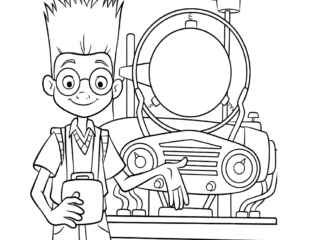 Lewis Building A Vehicle Coloring Page