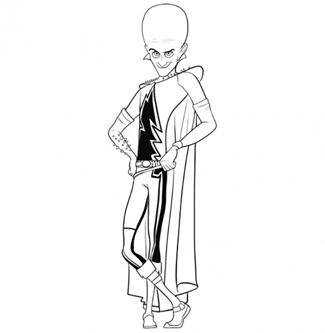 Megamind Coloring Page