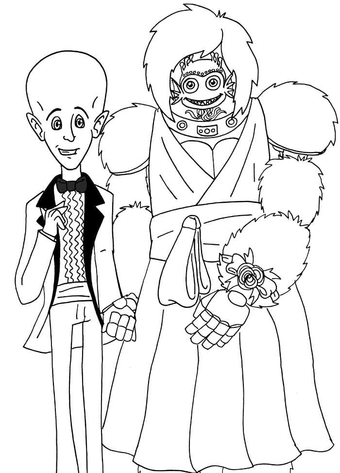 Megamind And Minion Coloring Page