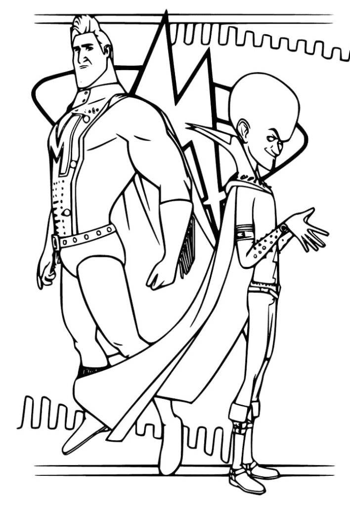 Metro Man And Megamind Coloring Page