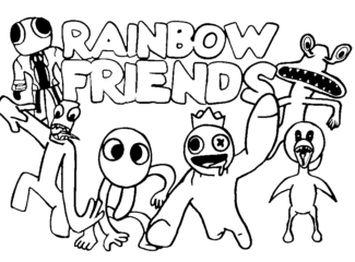 Rainbow Friends Coloring Page