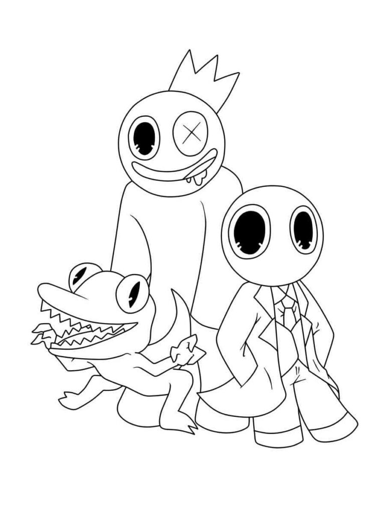 Rainbow Friends Coloring Sheet