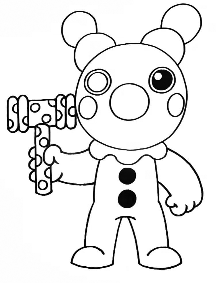 Roblox Clown Coloring Page