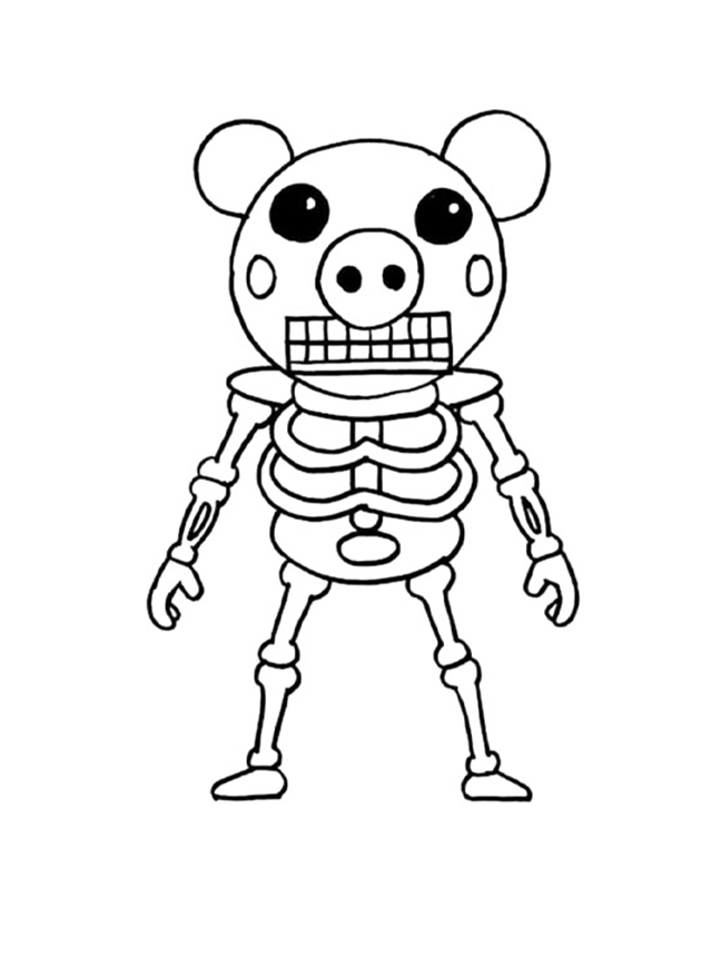 Roblox Skeleton Coloring Page